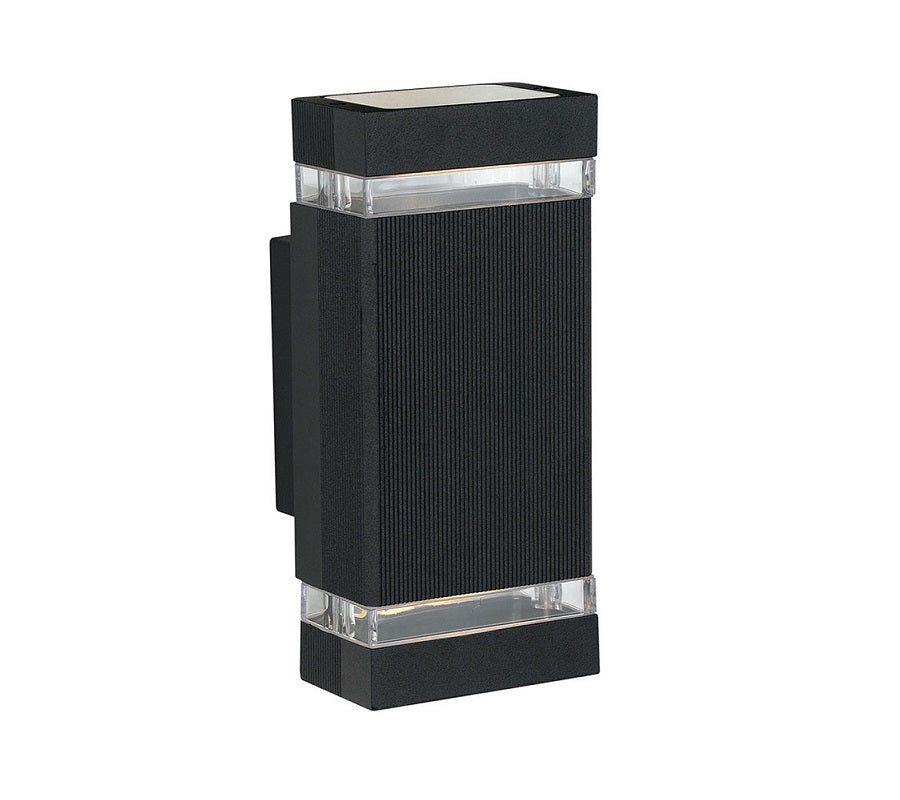 3A Rectangular Up & Down Wall Light Black