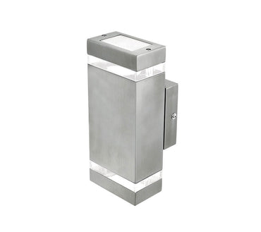 3A Rectangular Up & Down Wall Light Stainless Steel