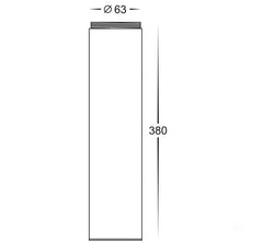 3A ST LED Bollard Light Extension 380mm Titanium