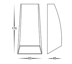 3A Curve Up & Down Wall Light White