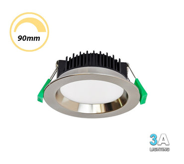 3A 13W LED Dimmable Downlight CCT Recessed Brushed Chrome DL1570BC