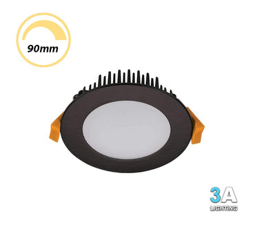 3A 13W LED Dimmable Downlight CCT Flush Black DL1560BK