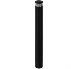 Havit Maxi Louvred LED Bollard Light 900mm Black Stainless Steel