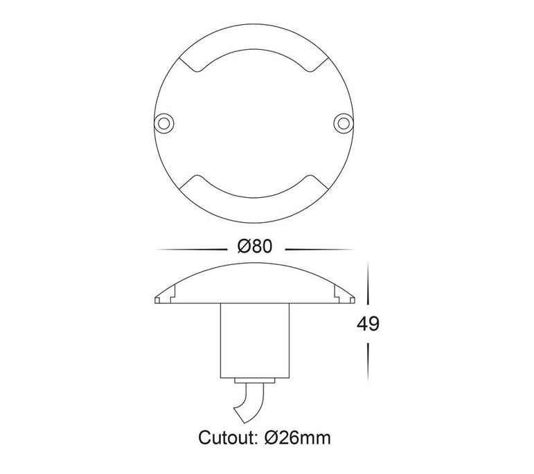 Havit Dome Silver Aluminium Two Way LED Deck Light