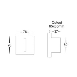 Havit Slot Square Recessed LED Step Light