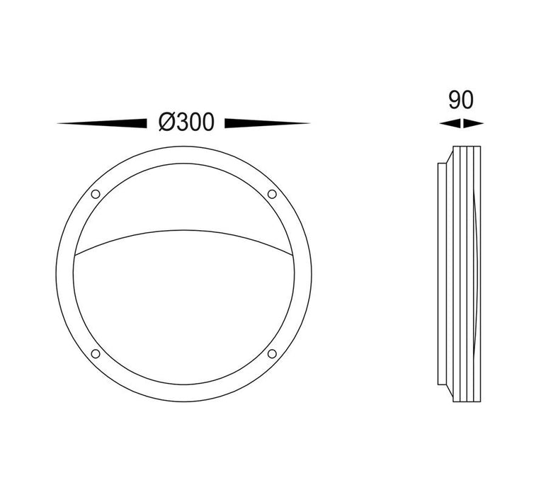 Havit Stor Black LED Bunker Light With Eyelid