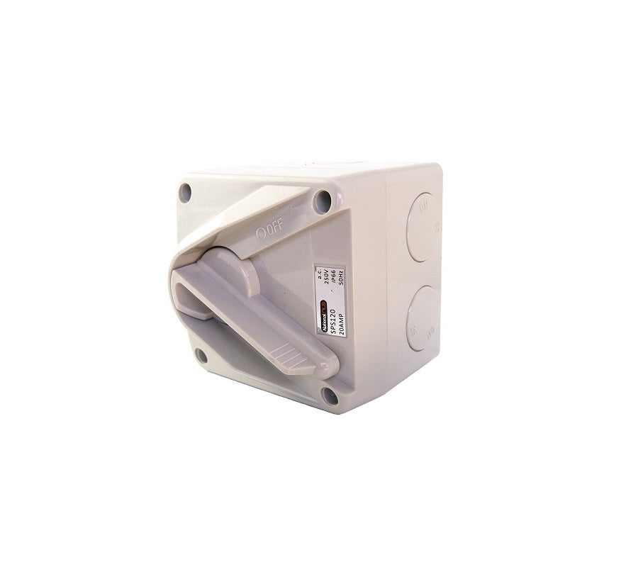 NLS 1 Pole Mini Weatherproof Isolator 20A IP66