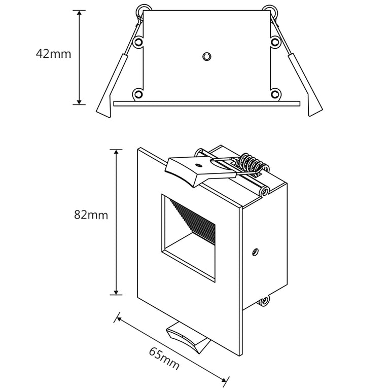 Martec Slip Square Recessed LED Step Light