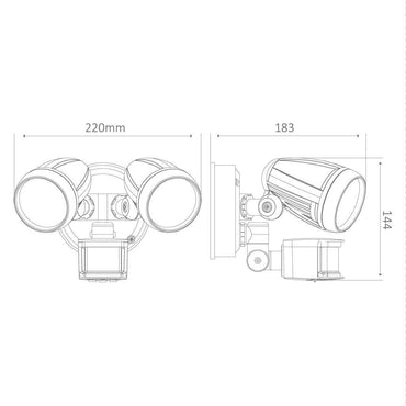 PHL 30W Double Sensored Spolight CCT