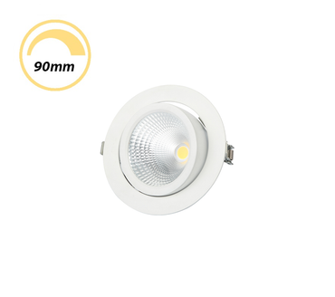 QZAO 12W LED COB Gimble Dimmable Downlight Recessed White