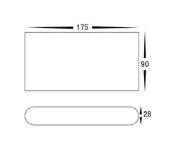 3A Large Slim Up & Down Wall Light White